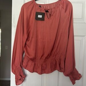 Marc New York peach rose blouse